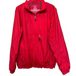 L.L. Bean Mens Lightweight Rain Jacket Size M Reg Travel Packable Breathable Run